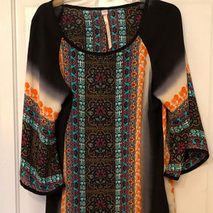 UNCLE FRANK boho bell sleeve dress tunic